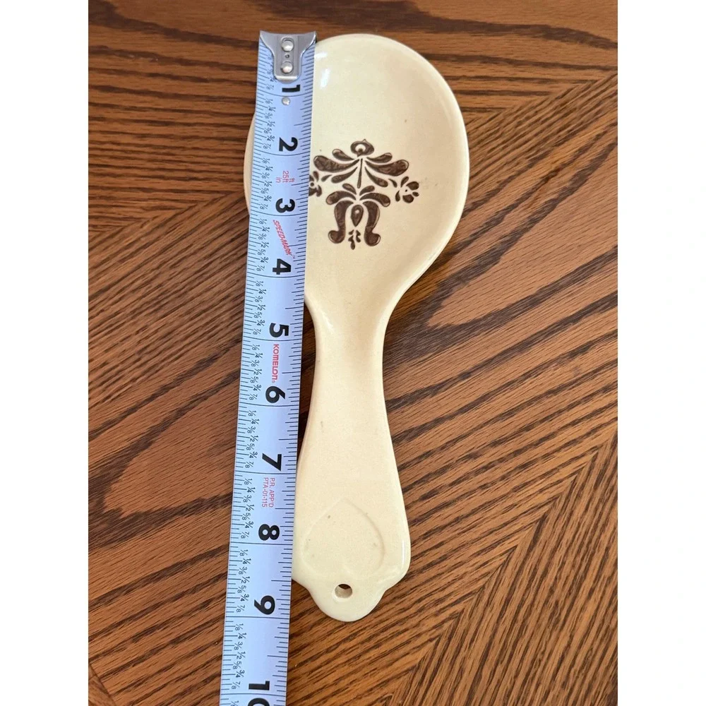 Pfaltzgraff Village Stoneware Spoon Rest 515 Vintage Folk Art USA 70s Heart